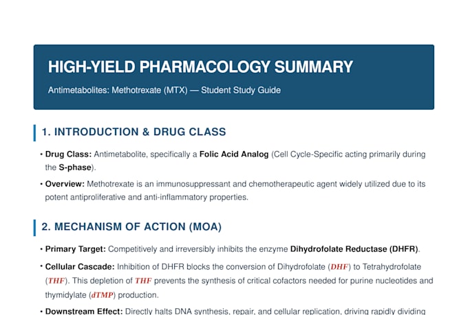 write high yield medical study notes